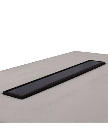500 Mm Black Linear Drain With Ponente Cover