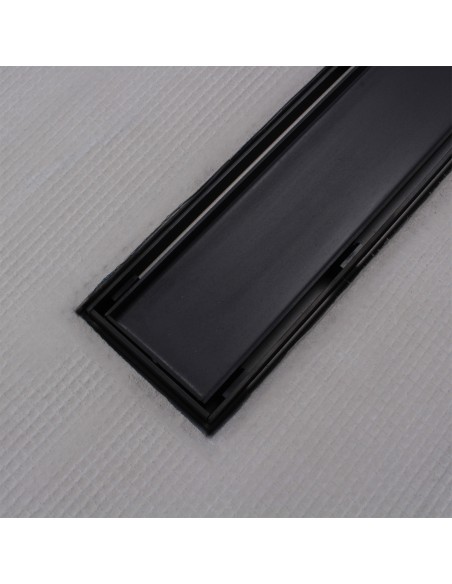 Integrated Black Linear Drain With Matching Pure Cover
