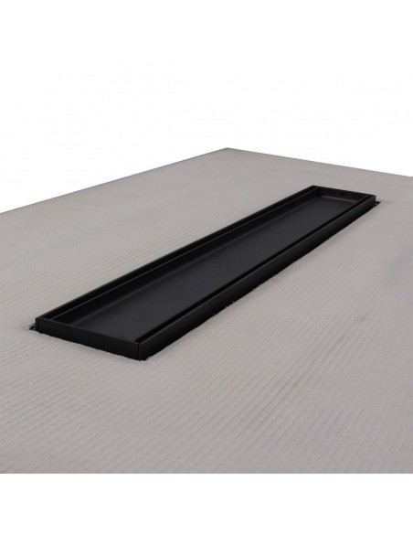 Integrated Black Linear Drain With Matching Pure Cover