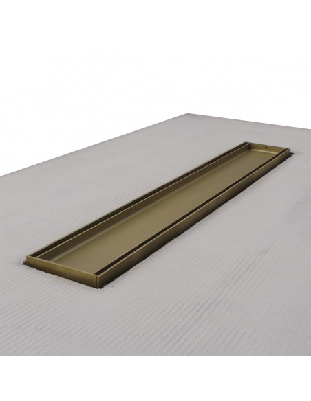 500 Mm Gold Linear Drain With Pure Cover