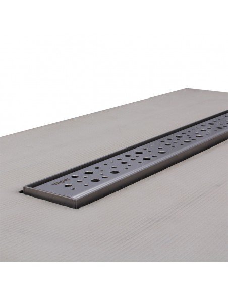 600 Mm Silver Linear Drain With Mistral Cover