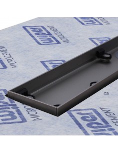 Wet Room Kit For Microcement Finish: Tray, Waste Trap And Drain Cover Reversible Silver