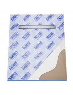 Wet Room Kit For Microcement Finish: Tray, Waste Trap And Drain Cover Reversible Silver
