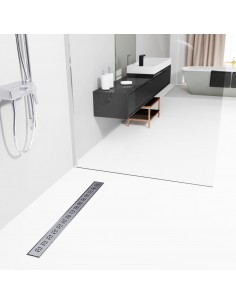 Wet Room Kit For Microcement Finish: Tray, Waste Trap And Drain Cover Sirocco Gold