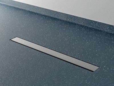 Wet Room Shower Tray With Linear Drain For Vinyl Floor | Wetrooms Design